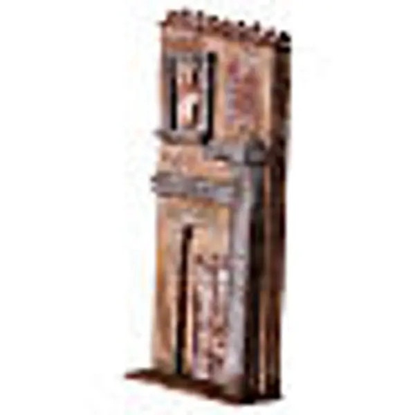 Façade porte centrale fenêtre gauche pour crèche 9 cm 32x15x5 cm