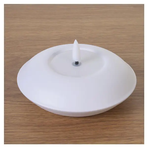 Bougie de Noël LED effet feu blanc chaud Ø 12 cm