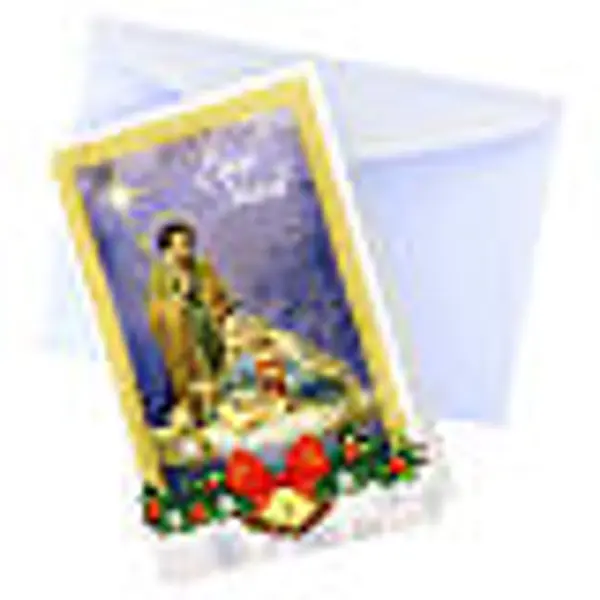 Carte voeux Noël Sainte Famille classique - assortiment