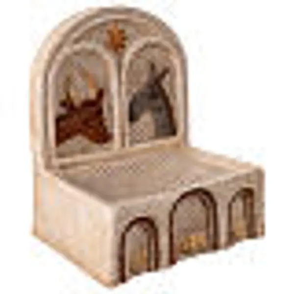 Mangeoire en pierre Bethléem Crèche d'Autun blanche