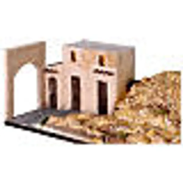 Décor arabe tombeau 120x60 cm crèche de Pâques 12-14 cm