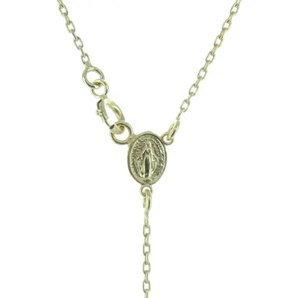 Chapelet en Or 9 carats de la Vierge Miraculeuse grains 2mm