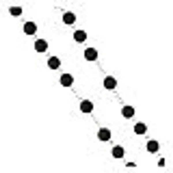 Chapelet argent grains roche volcanique 5 mm