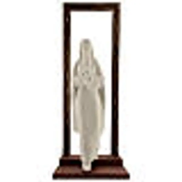 Encadrement décoré avec statue Vierge à l'Enfant 32 cm