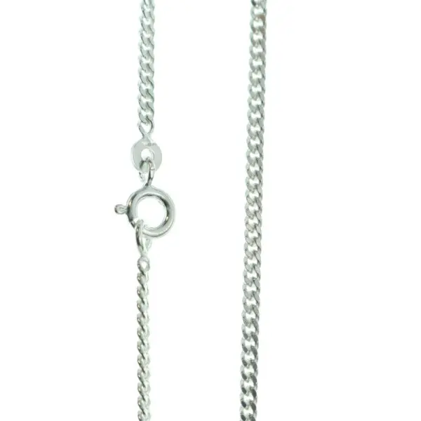 Sterling silver Chain curb mesh 70cm