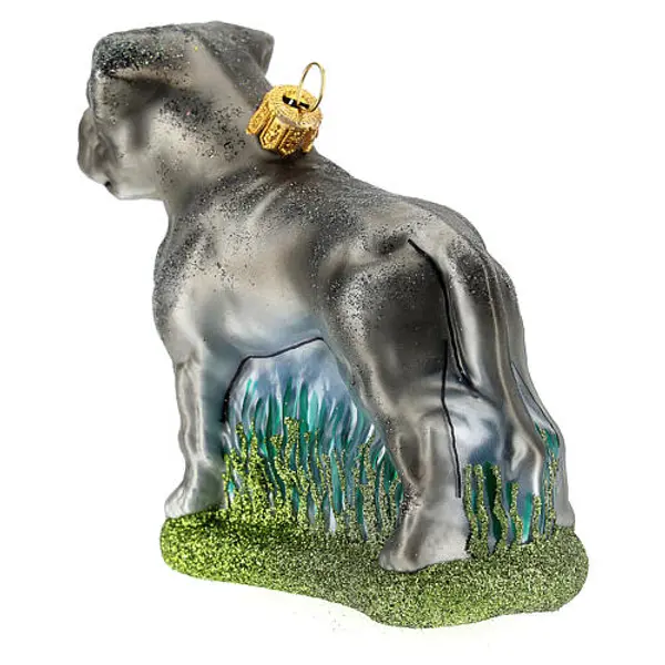 Bulldog américain décoration verre soufflé pour sapin