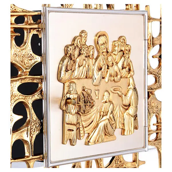 Tabernacle mural avec porte laiton Cène