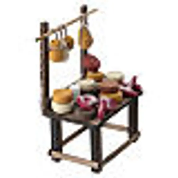 Étal charcuterie et fromage 10x6x4 cm crèche 12 cm