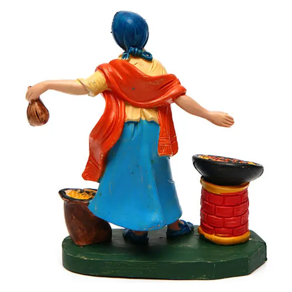 Femme avec châtaignes 10 cm crèche
