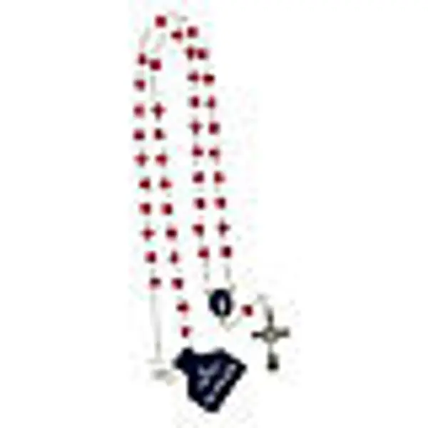 Collier cristal grains rouges 3 mm Vierge Miraculeuse