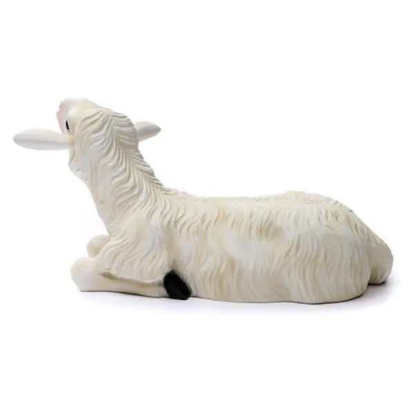 Deux moutons pour Nativité 80cm en fibre de verre
