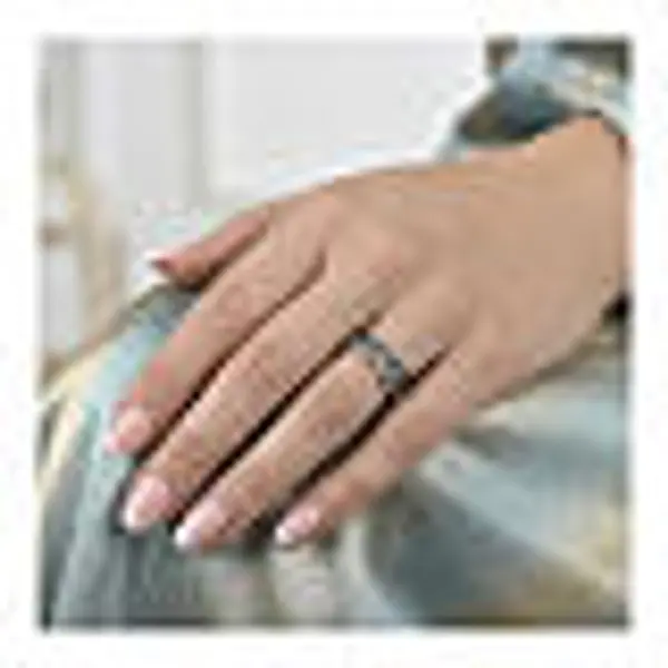 Bague chapelet Benedictus argent 925 rhodié zircons rubis