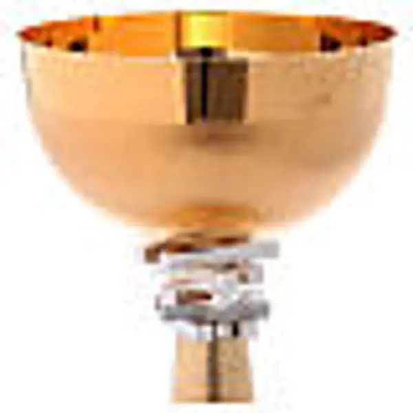Calice mod. Sant'Alfredo cannelé 21 cm laiton doré