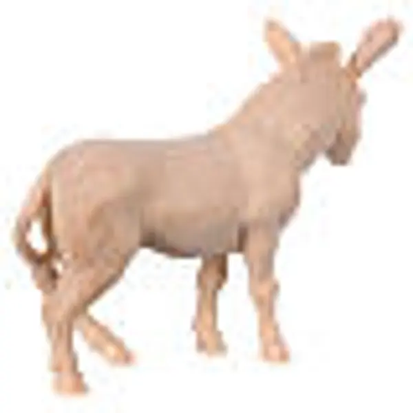 Âne santon crèche de montagne en bois de pin cembro 10 cm