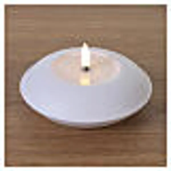 Bougie de Noël LED effet feu blanc chaud Ø 12 cm