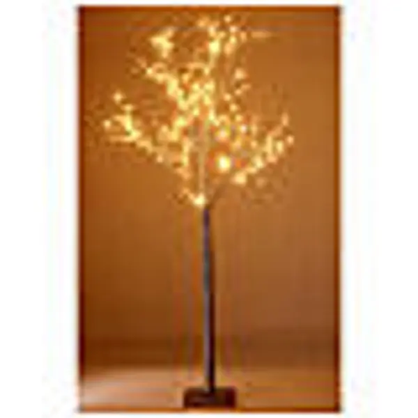 Arbre lumineux doré type hêtre 210 cm 192 LEDs blanc chaud intérieur