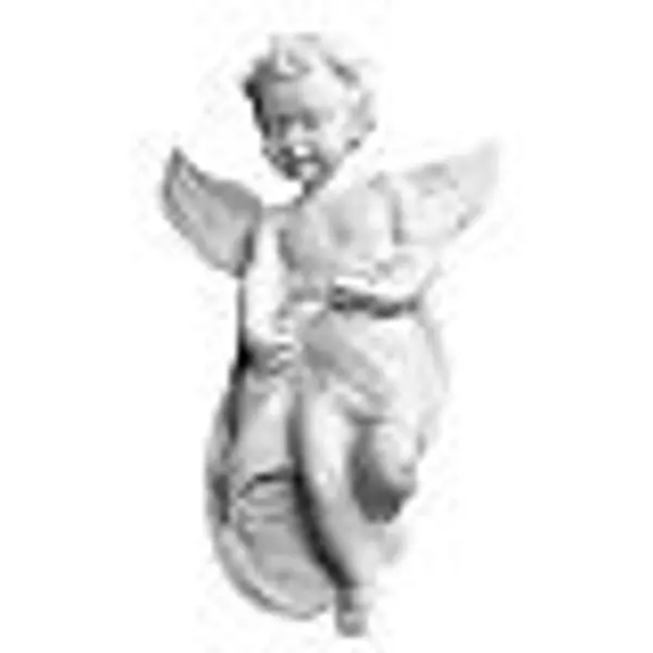 Bas relief angelot 14 cm marbre reconstitué