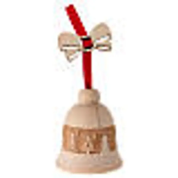Décoration sapin 6 cm cloche forêt en bois de hêtre Val Gardena