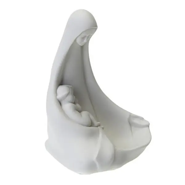 Vierge bénitier ou porte chapelet Pinton 16-19 cm