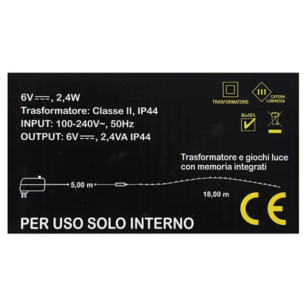 Éclairage Noël 180 nano led glace uniquement usage intérieur