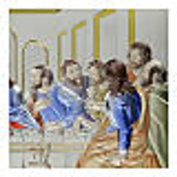 Cène tableau bilaminé coloré Valenti Argenti 45x90 cm