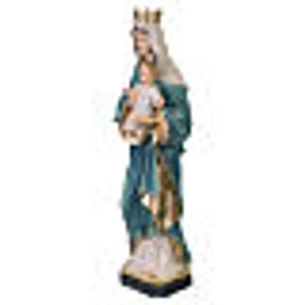 Statue Vierge à l'Enfant en résine 40 cm, vêtue de bleu