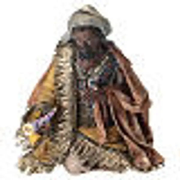 Roi Mage noir 13cm crèhe Angela Tripi