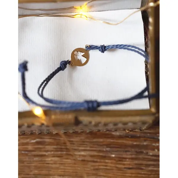 Bracelet médaille ajourée Croix ou Ange | Or 18 carats