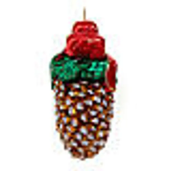 Pomme de pin de Noël décoration en verre soufflé pour sapin de Noël