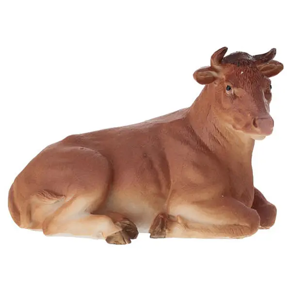 STOCK Bœuf en résine pour crèche 27 cm