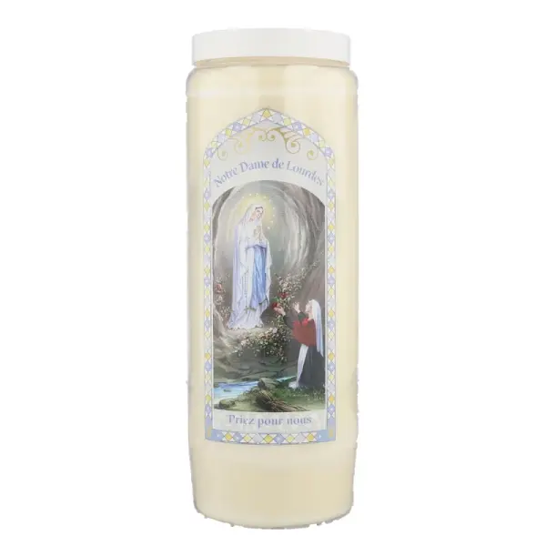 Lot de 20 Bougies Neuvaine Apparition de Lourdes 17,5 cm