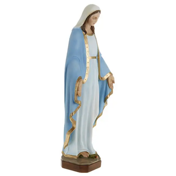 Statue Miraculeuse manteau bleu marbre 60cm