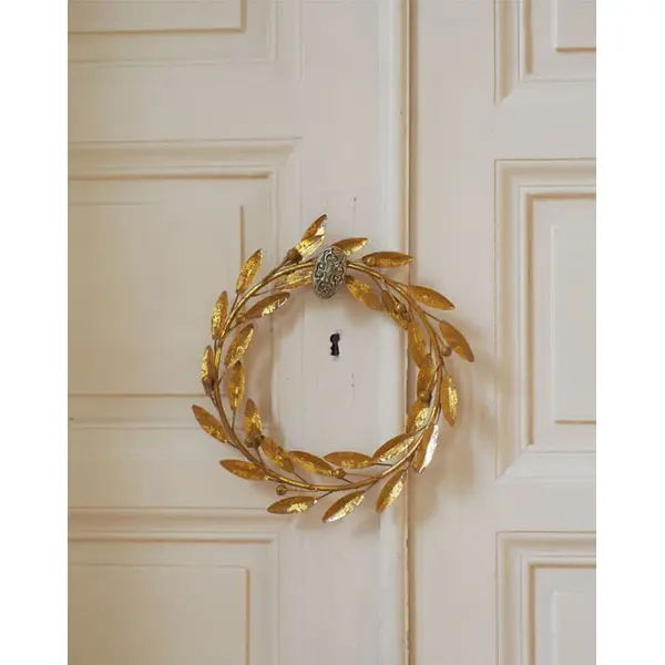 Petite couronne dorée en feuilles d'olivier
