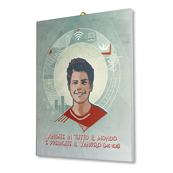 Toile 20x25 cm Carlo Acutis impression couleur