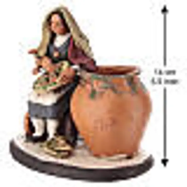 Santon crèche de Noël décorateur d'assiettes terre cuite 18cm