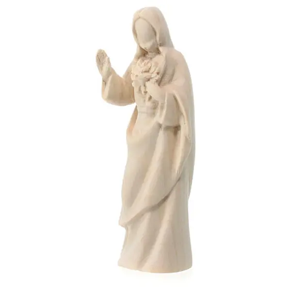 Sacré-Coeur de Jésus statue moderne Val Gardena bois érable naturel