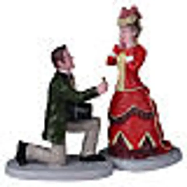 The Proposal set de 2 pièces figurines Lemax Caddington Village 7x8x4 cm - 22141