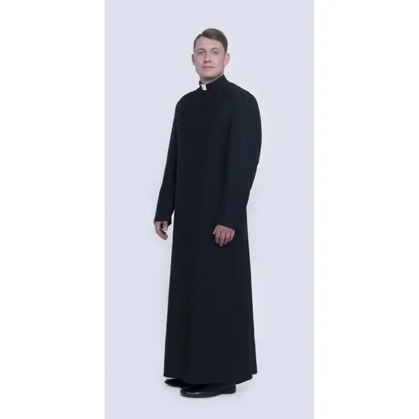 Soutane d’été romaine noire S - polyester