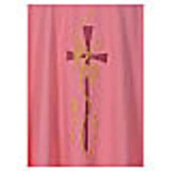 Chasuble rose brodée croix Gamma