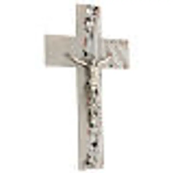 Crucifix verre de Murano effet sable 15x10 cm