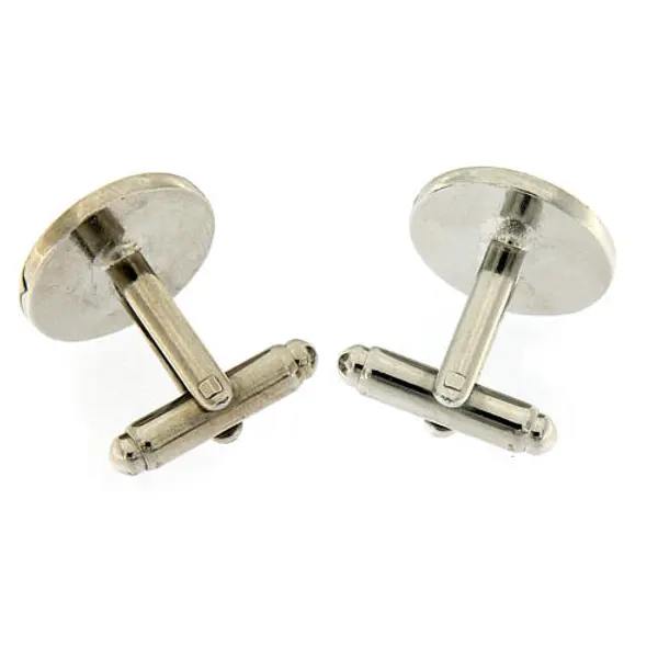 Boutons manchettes dizainier strass laiton finition bronze blanc