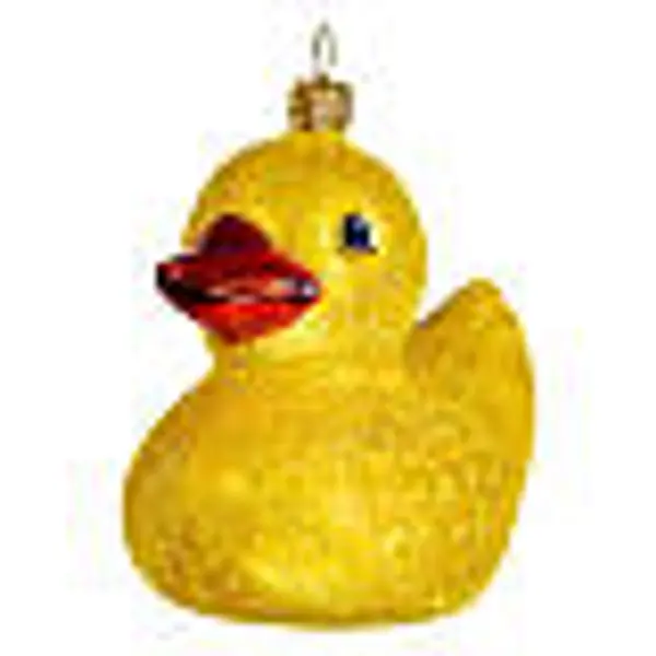 Canard jouet avec paillettes verre soufflé sapin de Noël 10 cm