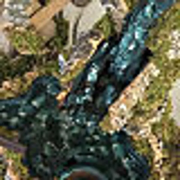 Etable crèche Noel style chalet avec cascade 28x48x24 cm