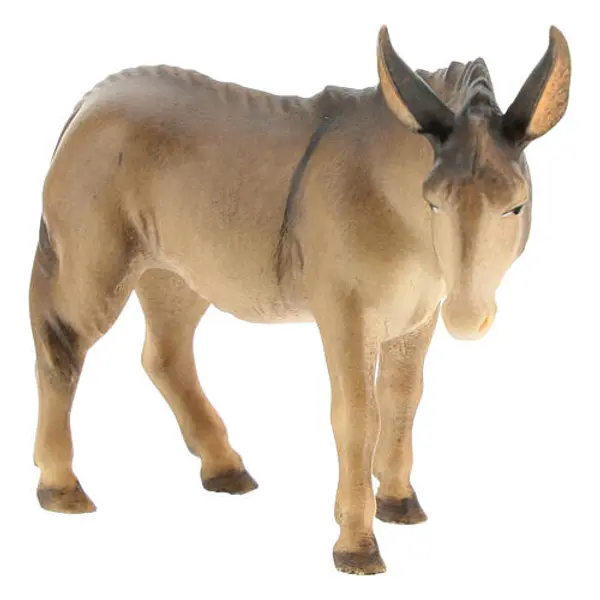 Boeuf et âne Original pour crèche Rédempteur bois peint Val Gardena de 12 cm