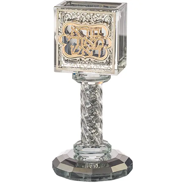 Support bougie à Havdala en cristal