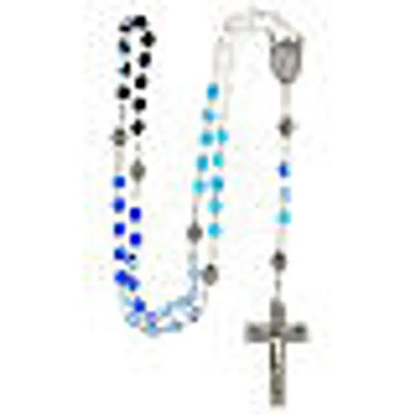 Chapelet semi-cristal Vierge Miraculeuse 5 mm