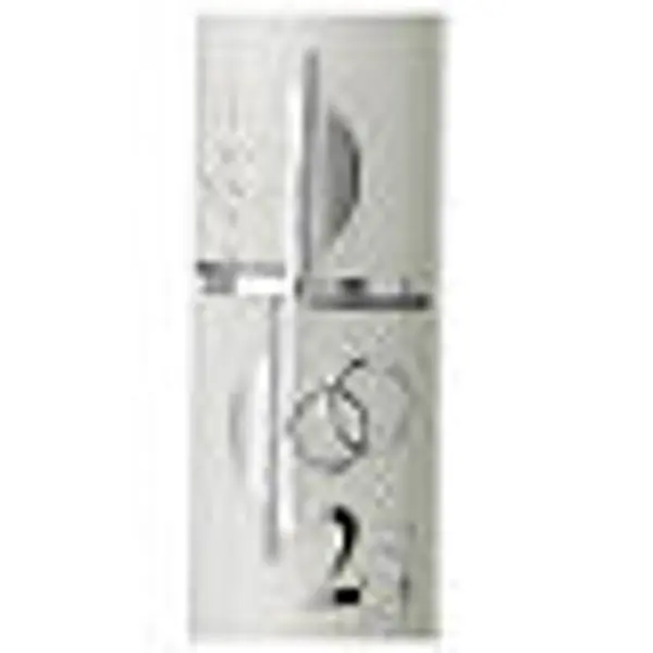 Bougie anniversaire 25 ans argent alliances 265x60 mm