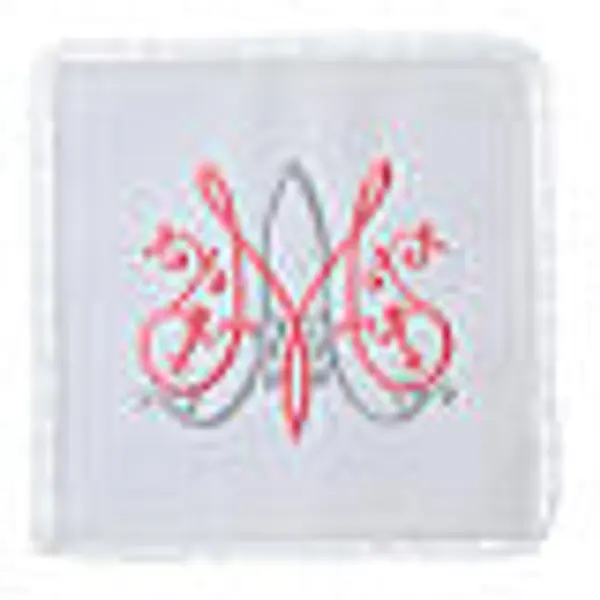 Linges d'autel marial rose et argent 4 pcs soie coton viscose