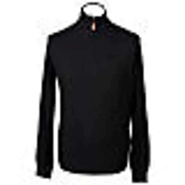 Pull tirette In Primis noir 10% cachemire 40% laine mérinos
