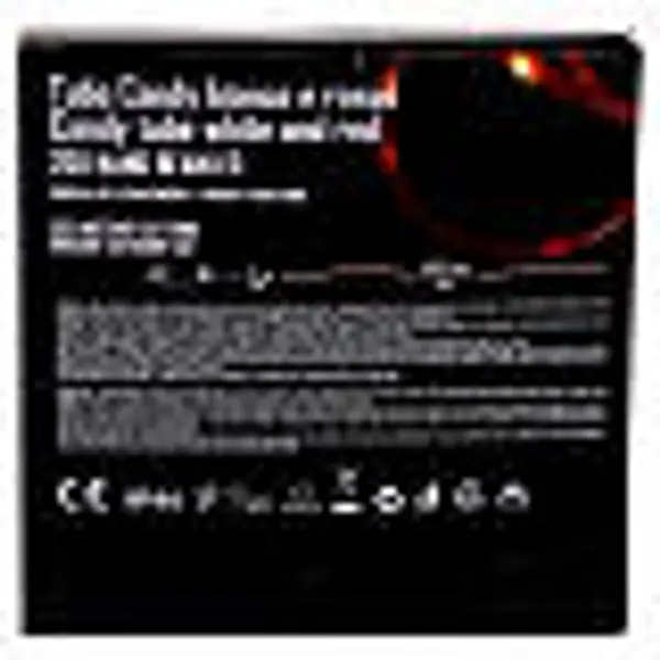 Tube lumières Noël Candy rouge et blanc 200 LED blanc chaud